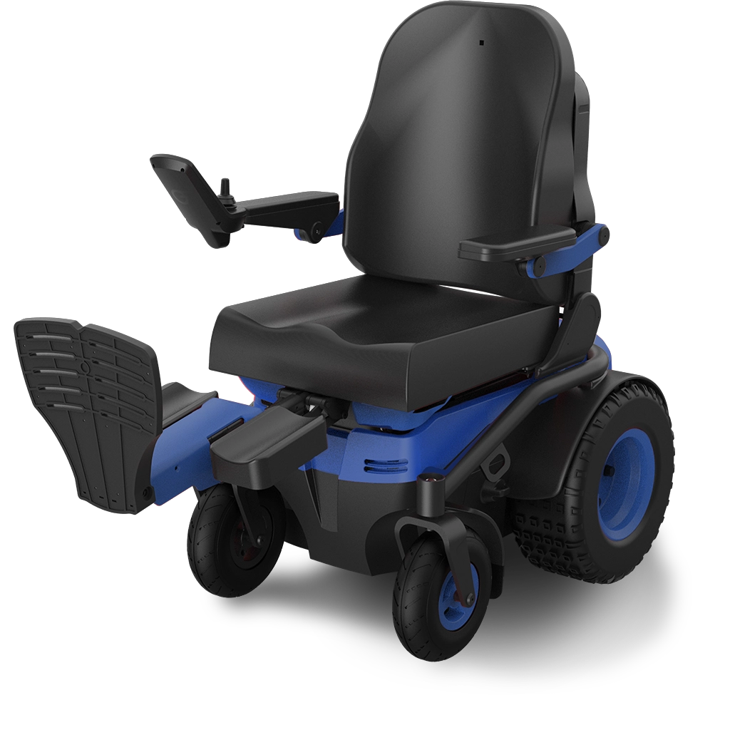 series-5-powerchair-front-leg-raised-blue-01