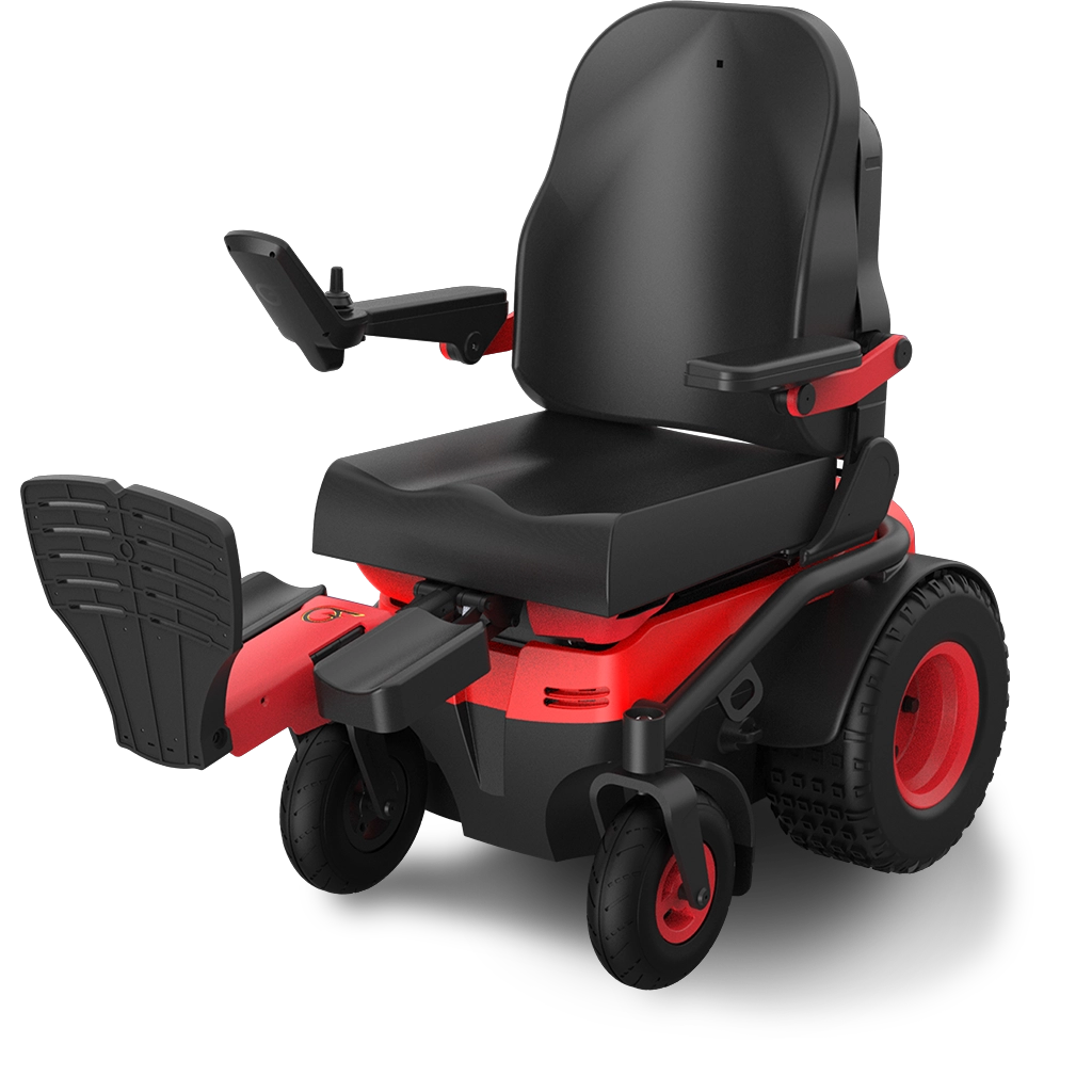 series-5-powerchair-front-leg-raised-red-01