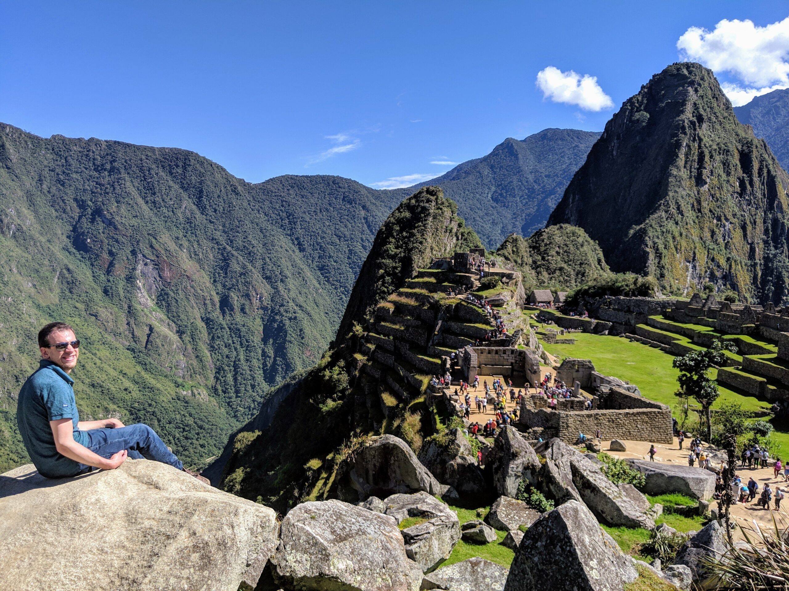 Alex taking a seat and enjoying the views