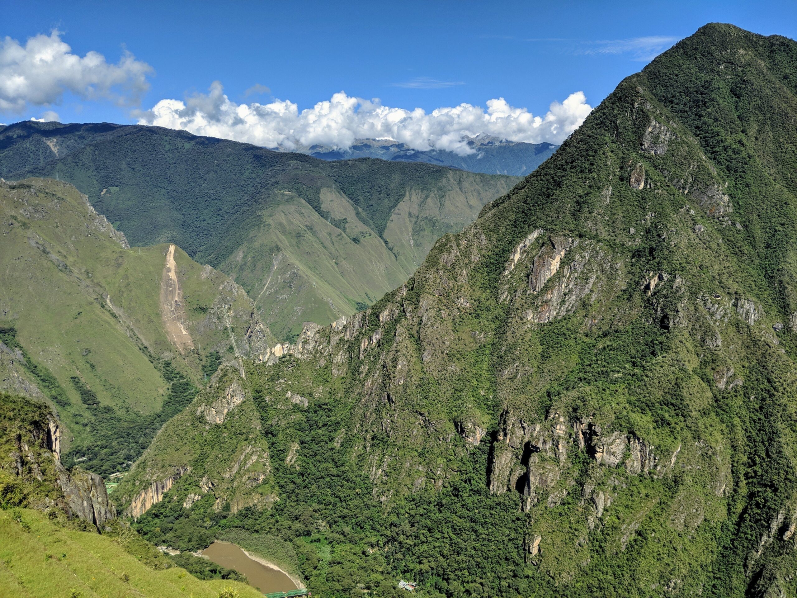 Standing at the top of Machu Picchu